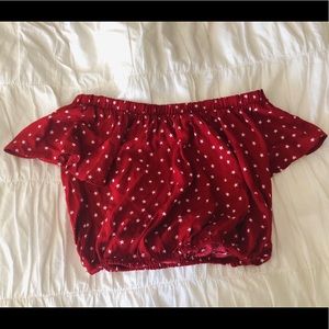 Cropped off the shoulder blouse